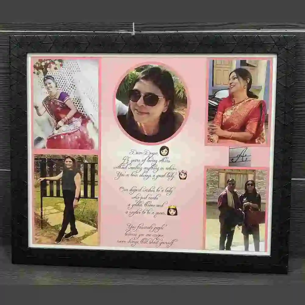 Personalized photo frame for birthday gift