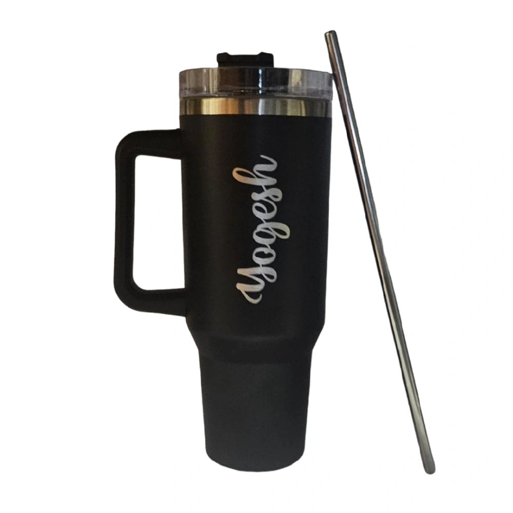 Custom tumbler with straw for personalized gifting