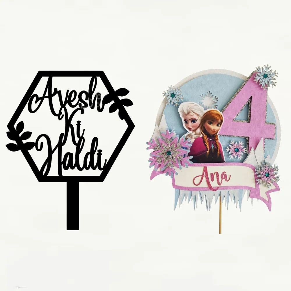 Custom cake topper set for personalized cake decoration