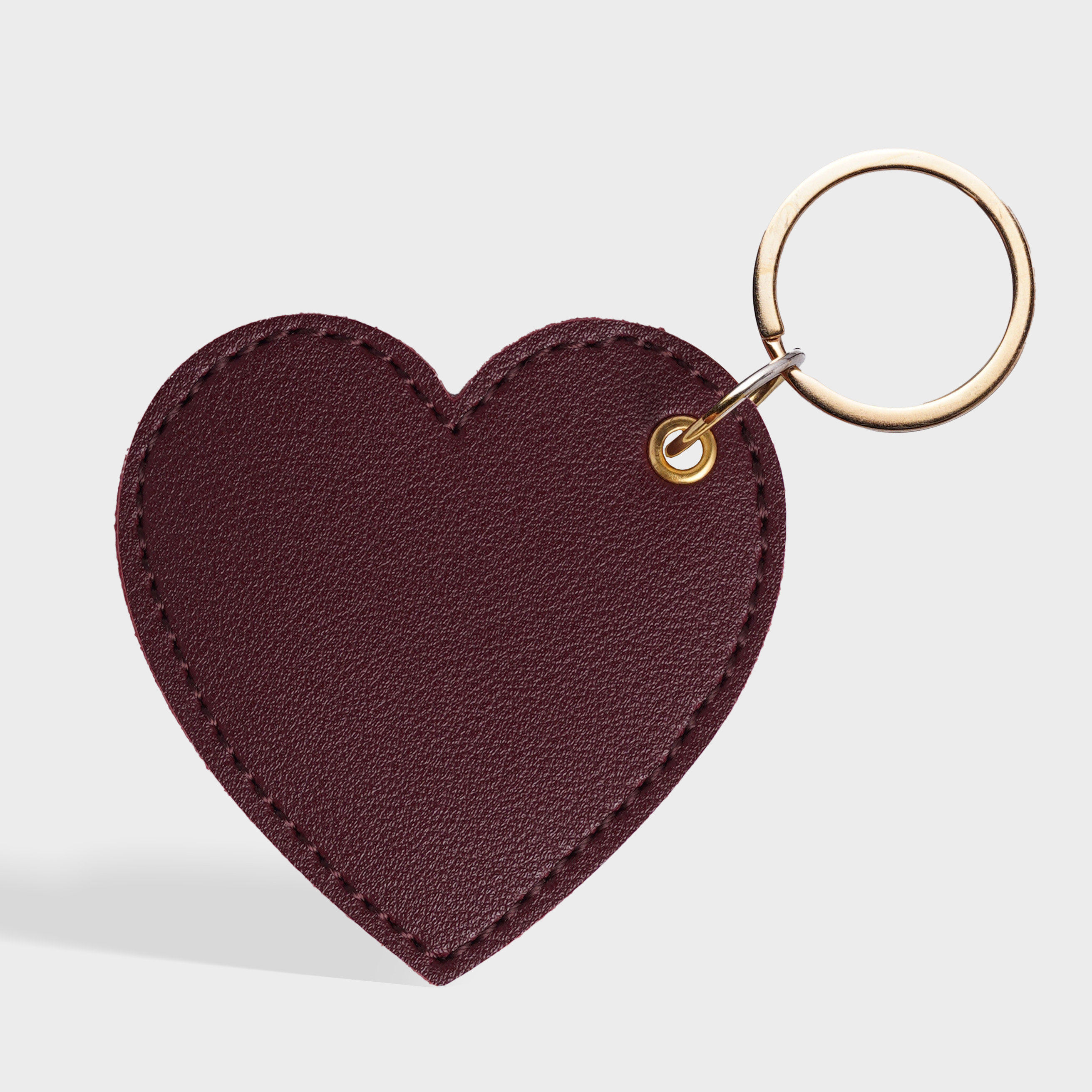 Personalized Foil Print Heart Keychain