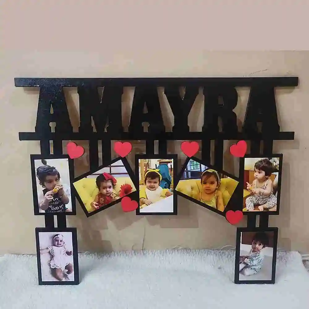 Personalized Name and Image MDF Wood Frame