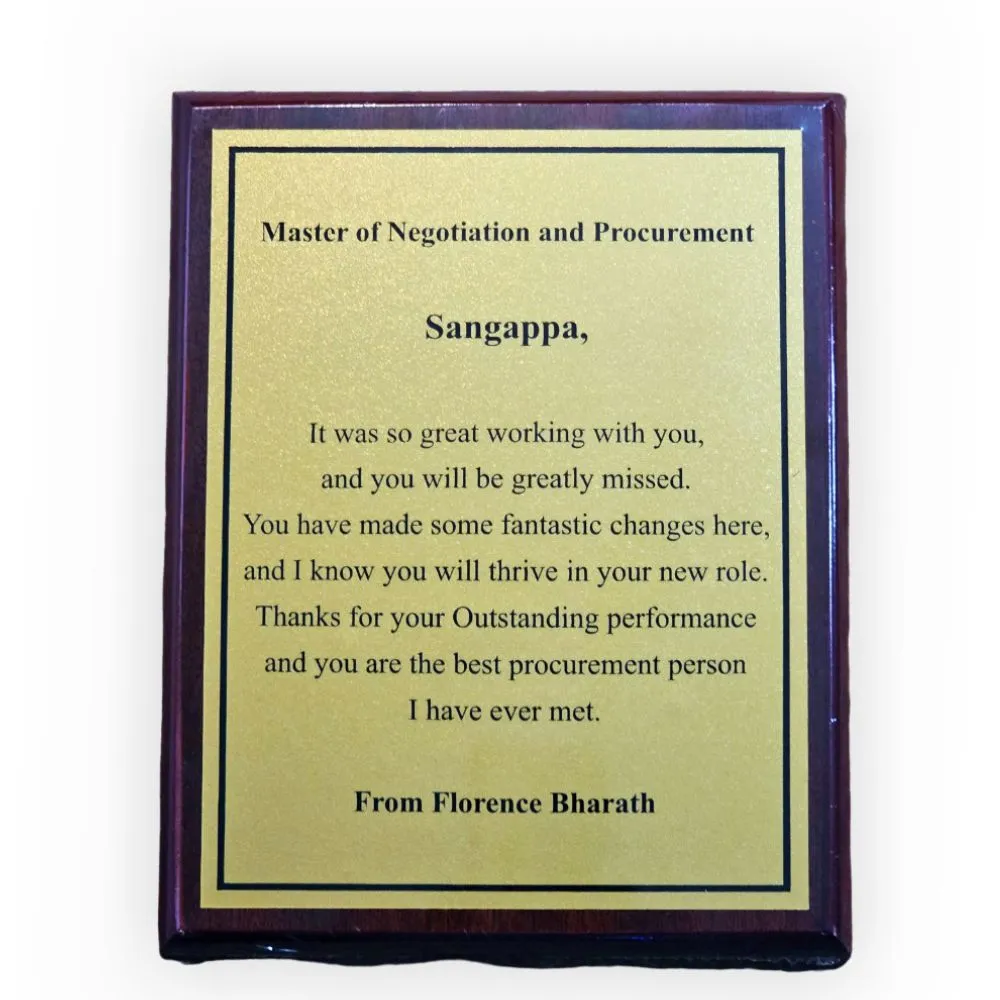 6*8 Wooden Trophy