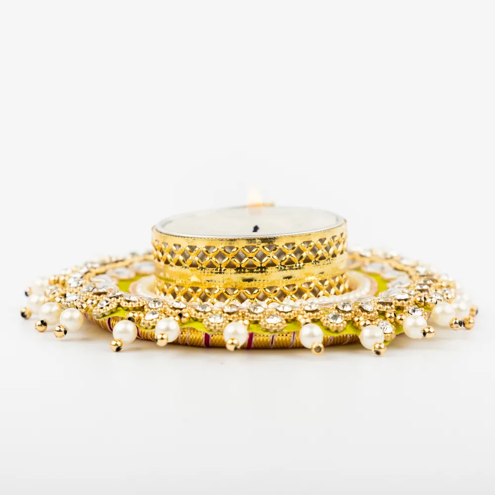 Polki t-light holders Online for diwali lighting