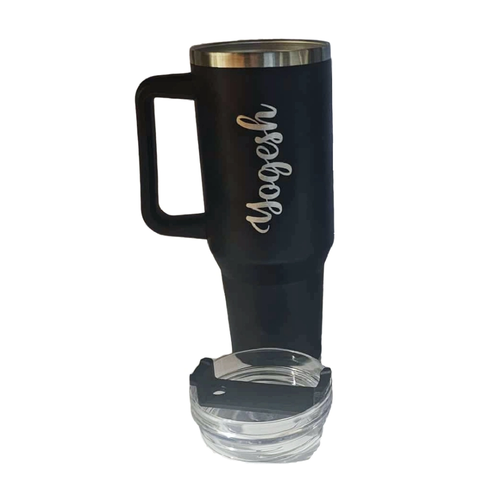 Insulated steel tumbler for hot and cold drinks
