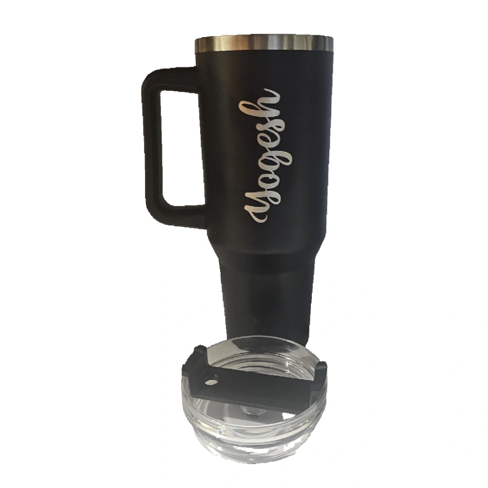 Durable stainless steel tumbler with handle