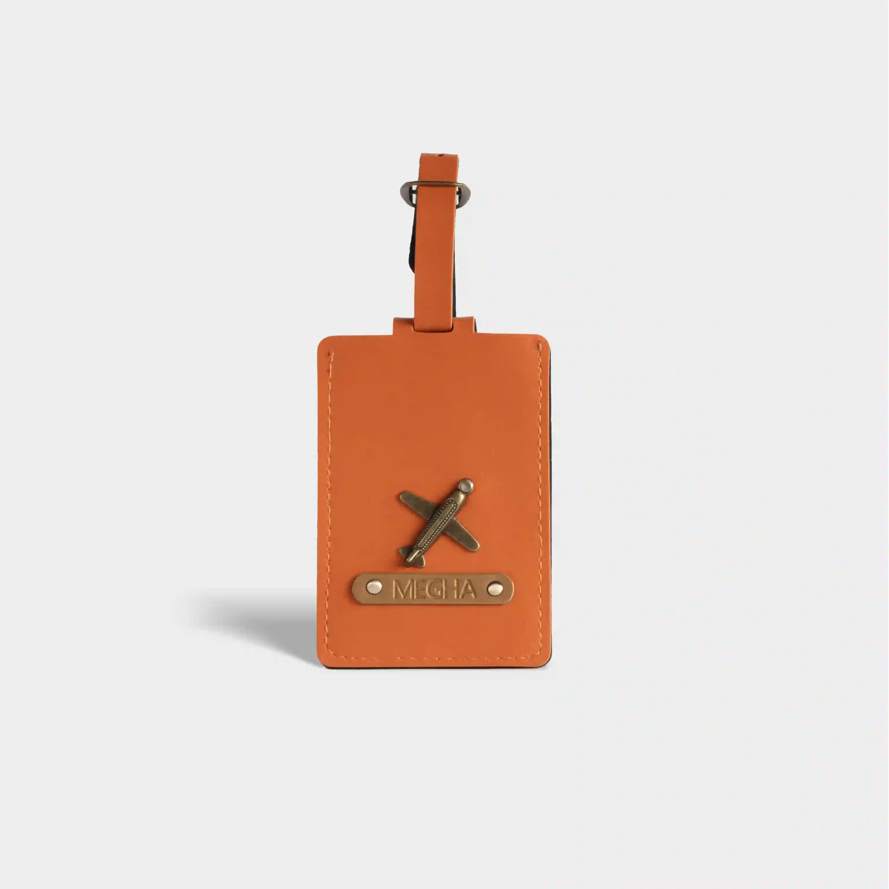 Buy Orange Personalized Premium Luggage Tag Online