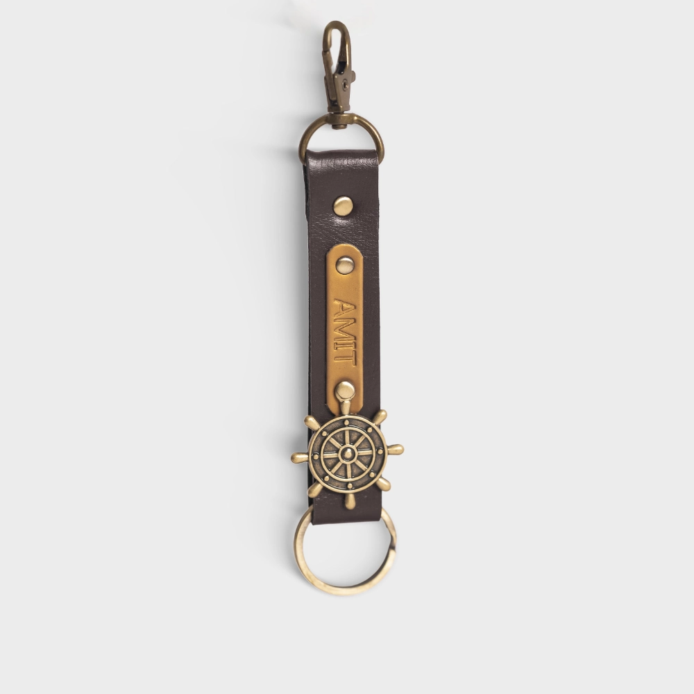 Personalized Vegan Leather Keychain