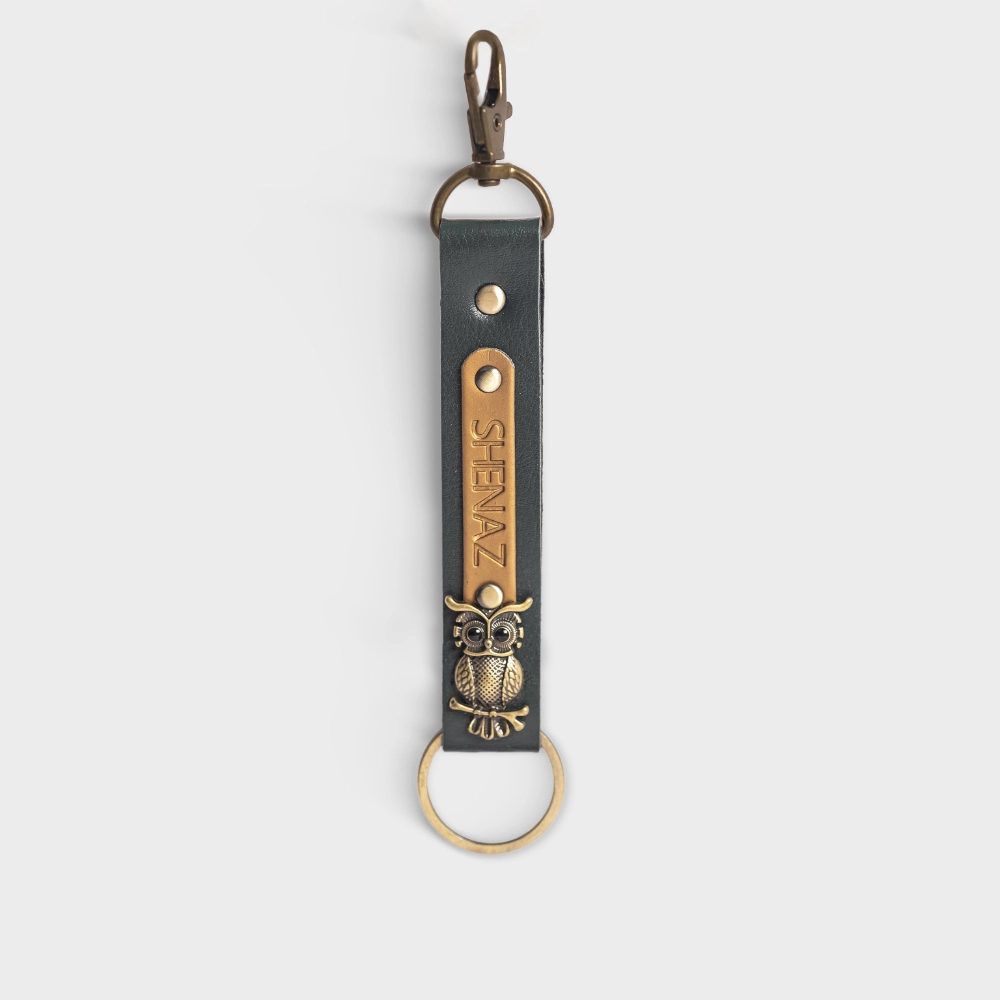 Personalized Vegan Leather Keychain