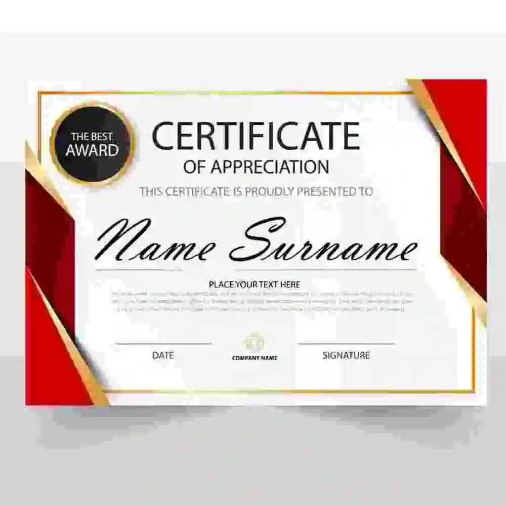 Personalized Certificates for Corporate Employees