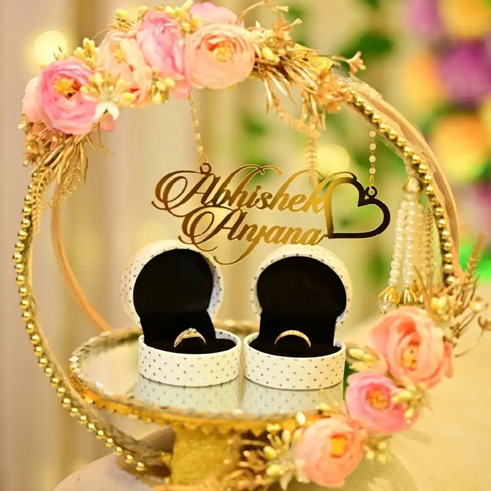 Shop custom engagement ring platter with names online for proposal ceremony
